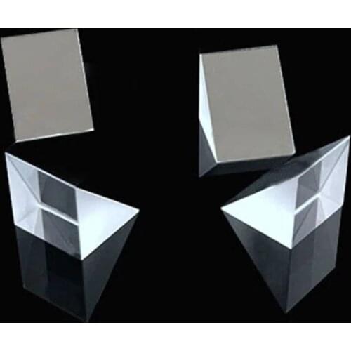 Optical Glass Prisms Crystal Triangular Prism 2X2X2MM Right Angle Isosceles Prisms for Lens Optical K9 Testing Instrument