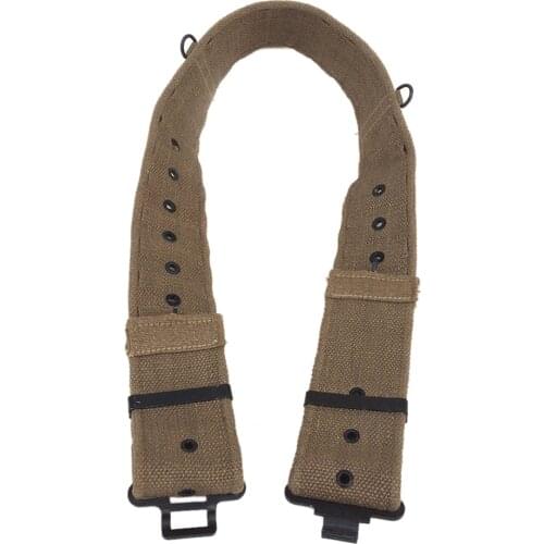 Outdoor WW2 UK British Army Belt Military Gear Canvas Flexible Safe Belts Khaki