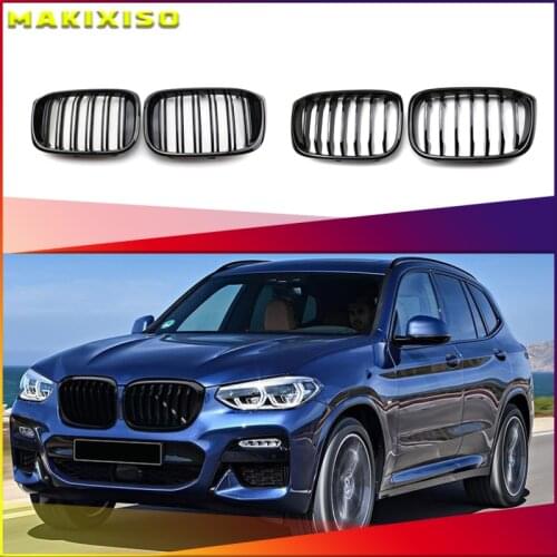 Car Gloss Black Front Hood Kidney Grille Grill For-BMW X3 X4 G01 G02 2018-2020