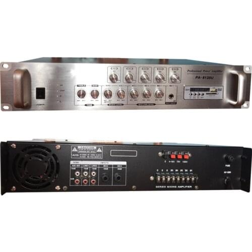 With U disk to play MP3/5 partition/120W constant voltage power amplifier music broadcast power amplifier