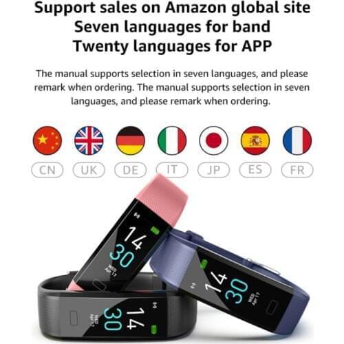 S5 Smart Band Men Women Watch Heart Rate Blood Pressure Sleep Monitor Pedometer Bluetooth-compatible Connection for IOS Android