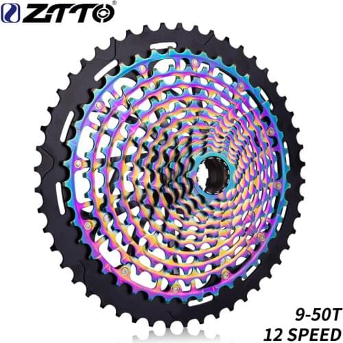 ZTTO Ultimate MTB 12 Speed 9-50T Cassette ULT 12s XD Cassette Rainbow Steel Ultralight 12v Cassette 9-50T k7 Freewheel sprocket