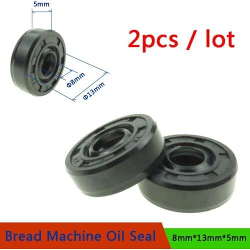2pcs 8*13*5mm Oil Seal Ring for Bread Maker Breadmaker Bakers Machine Blender Repair Parts Bread Machine Spare Parts Wearable