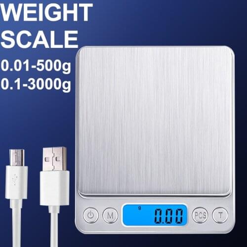 Precision 500g/1000g/2000g/3000g Mini Electronic Digital Scale Portable LCD Mini Pocket Scale Kitchen Jewelry Weight Balance Sca