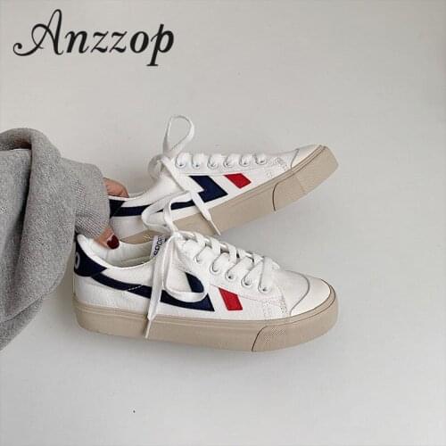 19 new wild trend womens shoes look good flat retro light lightweight breathable comfort grid campus summer ladies canvas shoes
