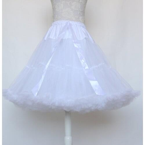 55CM Short Women Halloween Petticoat Crinoline Vintage Wedding Bridal Petticoat for Wedding Dresses Underskirt Rockabilly Tutu