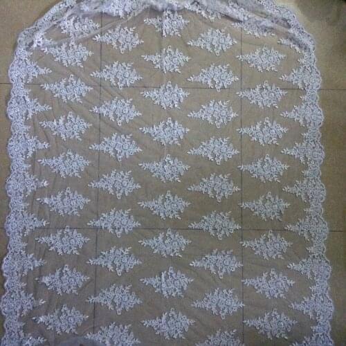 130cm high quality beaded sequined embroidery wedding dress lace fabric,veil dress lace, bridal dress lace,XERY191110A