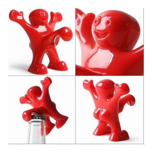 2015 Fashion Sexy Red Wine bottle stopper Villain wine stopper Happy Man Guy Bottle Stopper ss13