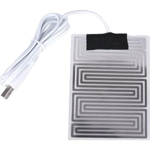 3.7V~5V Carbon Fiber Heating Pad Hand Warmer USB Heating Film Electric Winter Infrared Fever Heat Mat