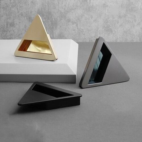 3 Color Triangle Hidden Furniture Handle Kitchen Cabinet Door Handle Tatami Invisible Wardrobe Drawer Knob Home Decoration