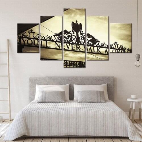 Football Soccer Player Sports 5 Panels Posters HD Prints Wall Art Canvas Paintings For Living Room posters