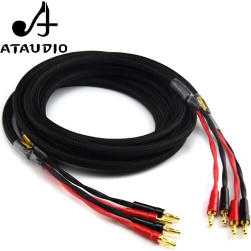 ATAUDIO S16-4 1 Pair Hifi Speaker Cable High performance 4N OFC Fever Audio Line 1m 2m 2.5m 3m 5m