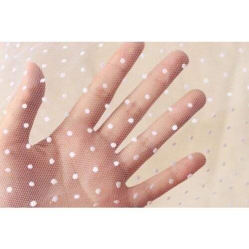 Free shipping soft Small white dot net yarn lace fabric handmade DIY fabric