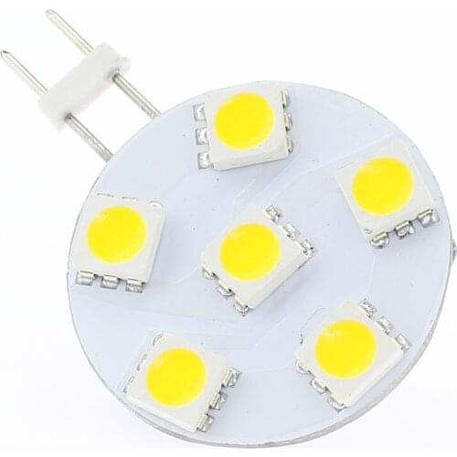 Free Ship !!! 5pcs/lot Dimmable G4 LED Spot Bulb 6LEDs SMD 5050 White Warm White 1W Wide voltage AC/DC10-30V