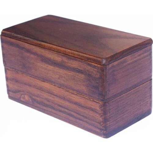 Wooden Sushi Lunch Box Rectangle Double Layer Food Containers Japanese Bento Sushi Box Portable Travel Picnic Dinnerware 2021