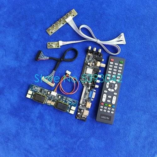 For LM190E08(TL)(L1)/(TL)(L2)/(TL)(L3)/(TL)(L4) USB+AV 3663 digital DVB-T2 4CCFL LVDS 30-Pin 1280*1024 controller board kit
