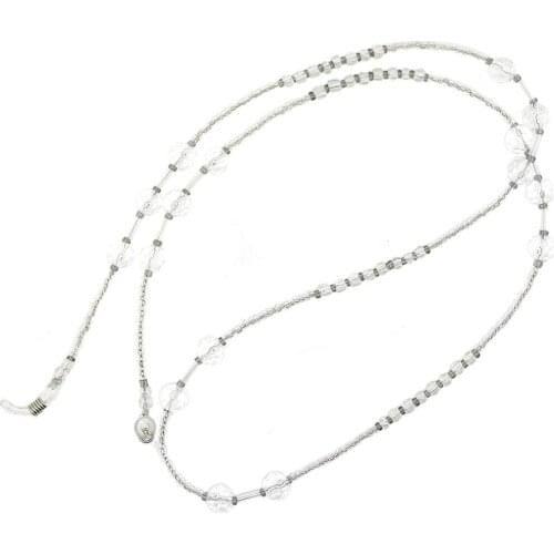 Eyecatching Bead Eyeglass Chain Holder Glass Shiny Beads Eyeglasses Retainer