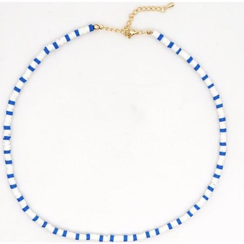 Go2Boho Fashion Necklace For Women Heishi Necklaces Jewelry 2020 New 4mm Polymer Clay Beads Handmade Collier Jewellery Wholesale