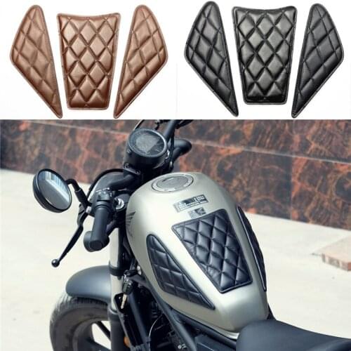 Leather Moto Oil Fuel Tank Stickers Decal For Kawasaki Honda Suzuki Benelli Vespa Yamaha Harley Cafe Racer Motorcycle Tank Pad