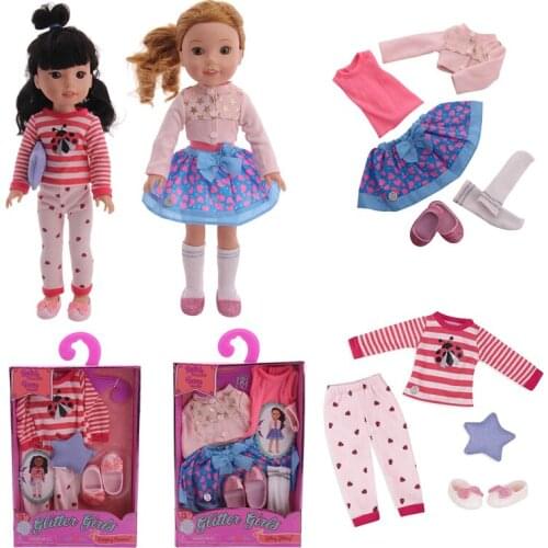 Doll Clothes Suit With Window Box For 14.5 Inch American Clothes Doll Accessories Our Generation Girl`s Toy