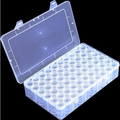 NEW 60 Bottles diamond painting storage box, portable bead storage box 60pcs container diamond painting accessories