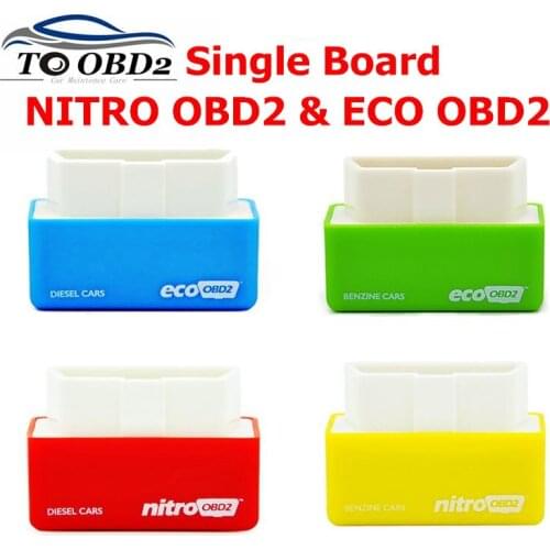 Single board Eco OBD2& Nitro OBD2 Gasoline Plug & Drive Performance For Benzine Eco OBD2 ECU Chip Tuning Box up to 15% Fuel Save