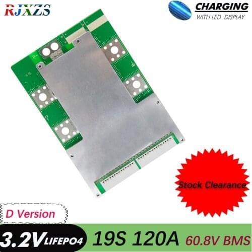 BMS Stock Clearance 19S 120A LiFePO4 PCM Battery Protection Board BMS For Electric Vehicle Cell Pack