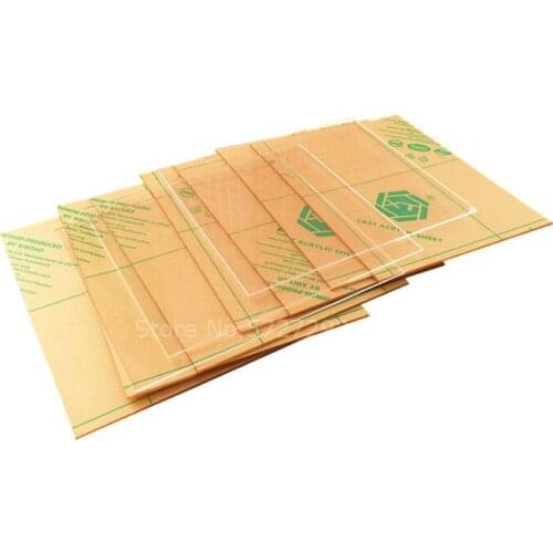 Plexiglass Transparent Acrylic Board Plastic Sheet Methacrylate Clear Acrylic 3mm Thickness x 5pcs