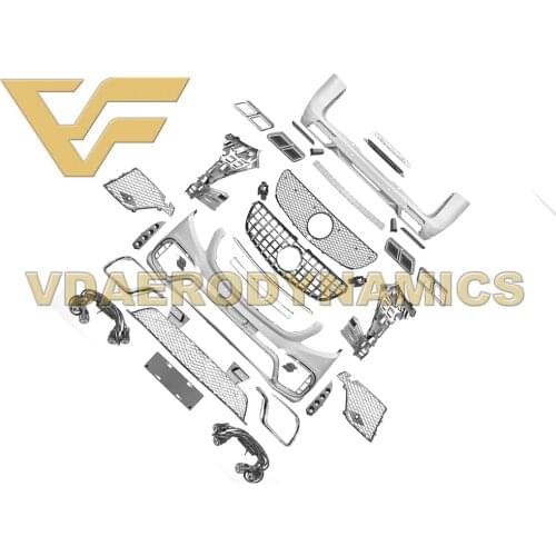 Suitable For 14-19 Benz V Class Vito W447 V220 V250 VAD-S1 Full Body Kit Front Rear Bumper Side Skirts