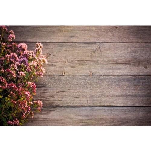 Vinyl Custom Flower Photography Backdrops Props Photo Studio Wood Planks theme Background 20220-29