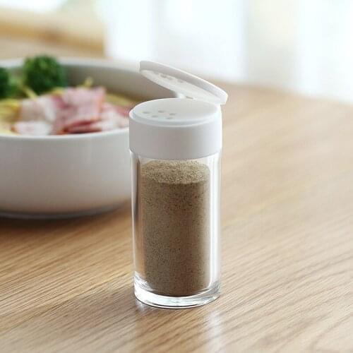 High quality small seasoning shaker plastic spice jar transparent sub-packing salt and pepper bottle