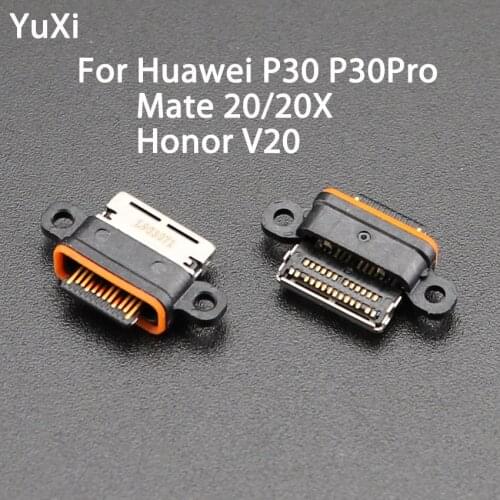 YuXi 2pcs USB Plug Charging Port Connector Socket Power Dock Jack For Huawei P30 P40 Pro Mate 20 mate30 20X Honor V20 V30 Nova 6