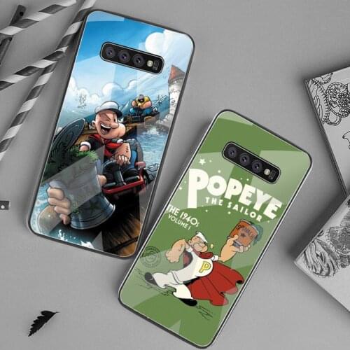 Funny Scrub Popeye Spinach Phone Case Tempered Glass For Samsung S20 Plus S7 S8 S9 S10 Plus Note 8 9 10 Plus