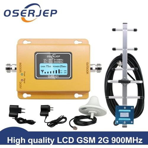 LCD display GSM 900Mhz UMTS 2G/3G celular MOBILE PHONE Signal Repeater booster,900MHz amplifier + Yagi /Ceiling Antenna