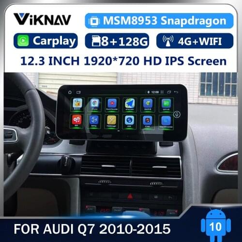 12.3inch Android Car DVD Multimedia Player For AUDI Q7 2010-2015 HD Screen WIFI Radio Player GPS Navigation