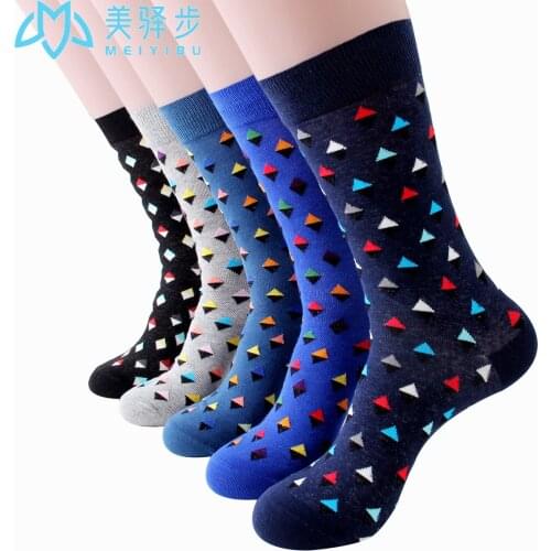 12 Pairs Per Set Winter Mens Socks Small Plaid Versatile Long Tube Womens Socks