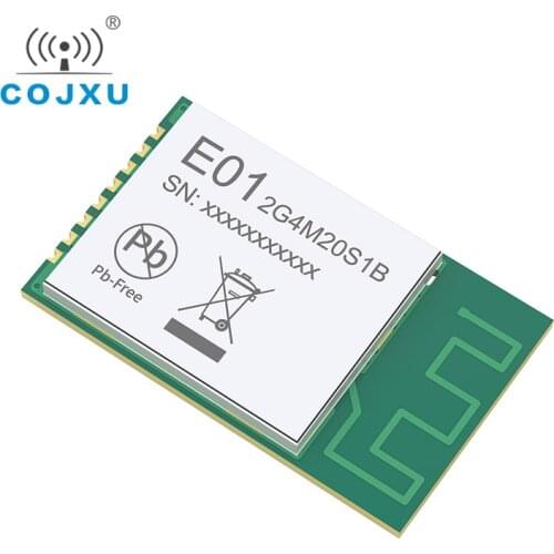 2.4GHz PCB Antenna 20dBm RF SPI Module ISM SMD Shield Small Size cojxu E01-2G4M20S1B PA LNA Tansmitter and Rceiver