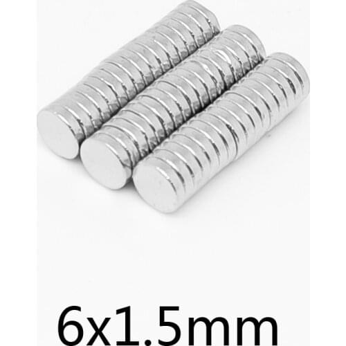 50~1500pcs 6x1.5 mm Disc Strong Magnetic Magnet 6mmx1.5mm Permanent Neodymium Magnets 6x1.5mm Small Round Magnet 6*1.5 mm N35