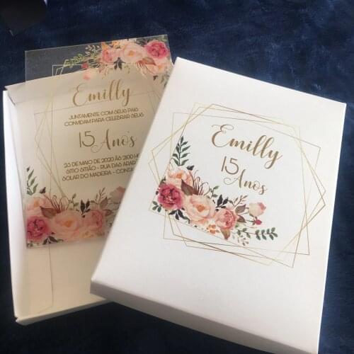 50pcs custom birthday invitation card printing birthday party decoration elegant girl and boy baby baptism invitation cards