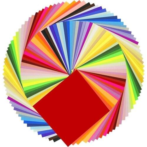 Promotion! Origami Paper 50 Vivid Colors Double-Sided 200 Sheets Premium Quality 15cmx15cm for Arts and Crafts Projects - Same C
