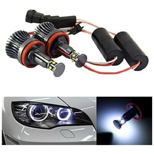 2Pcs White Cree Chips 20w LED Halo Light H8 LED Angel Eyes for BMW E60 E61 E90 E92 E70 E71 E82 E89 1 3 5 Series X5 X6 Z4