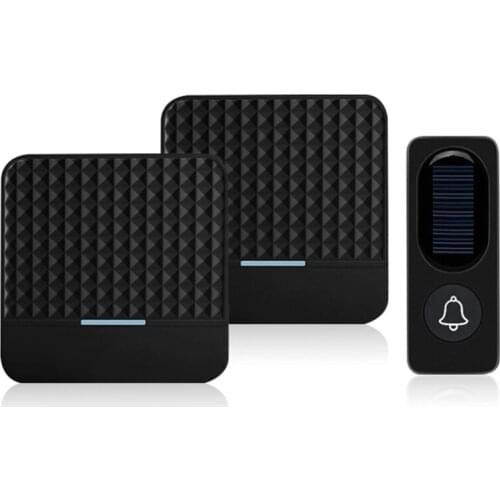 300M Remote Solar Wireless Waterproof Doorbell Light Control Sensor With Transmitter + Receiver Doorbell One For Two Kit US Plug