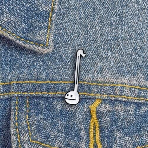 Music symbol smiley fashion personality brooch clothes backpack jewelry musician clothing with jewelry gifts