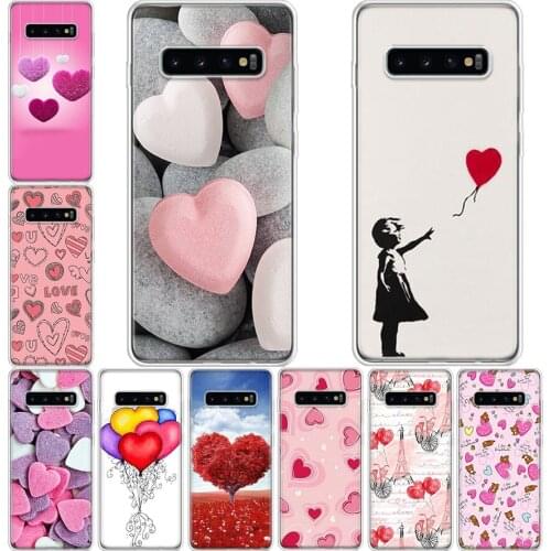 Love Heart Balloon Coque Phone Case For Samsung Galaxy A71 A70 A51 A50 A41 A40 A30 A21 A10 A01 A90 A20S A20E A10S M30S A6 A7 A8