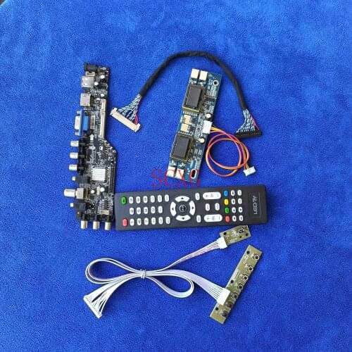 DVB Digital Signal 1280*1024 4CCFL Fit LM190E01/LM190E02/LM190E03 LVDS 30-Pin HDMI-compatible VGA USB LCD screen drive board KIT