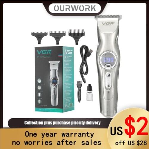 Electric Mens Hair Clipper With LCD Digital Display 0 Knife Head Engraving Stylist Special Lithium Battery Long Life