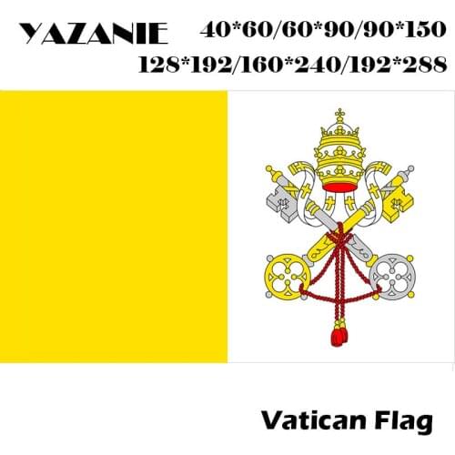YAZANIE 60*90cm/90*150cm/120*180cm/160*240cm Vatican Flag Activity Festival Parade Celebration Outdoor Decoration Custom Flag