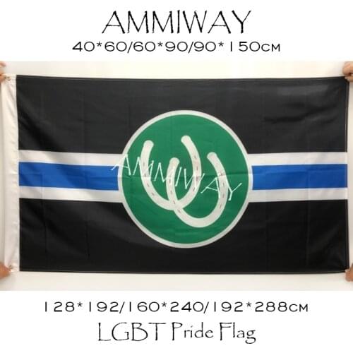 AMMIWAY Any Size Pony Pride LGBT Lgbtqia BDSM Polyester Flags and Banners Rainbow Polyester Flag Gay Pride Peace Flags