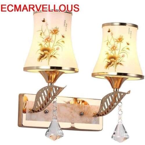 Murale Luminaria Loft Decor Applique Mural Interieur Crystal Aplique Luz Pared Bedroom Light Wandlamp Luminaire Wall Lamp
