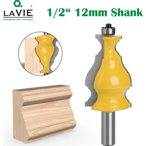 1pc 12mm 12.7mm 1/2 Inch Shank Large Picture Frame Molding Router Bit Line Woodworking Mold Milling Cutter For Wood MC03107